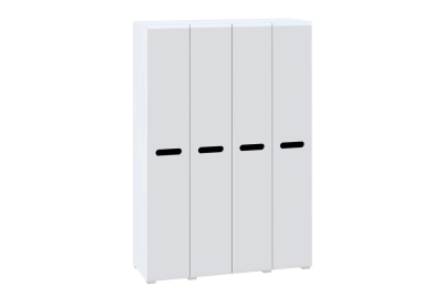 Голям гардероб Бианко NEW 4Д 1,5 - бял гланц / черно - hop-mebeli.com Голям гардероб Бианко NEW 4Д 1,5 - бял гланц / черно