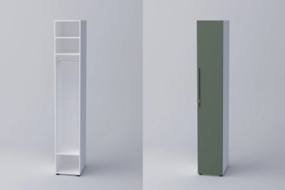 Еднокрил гардероб СПЕЙС 1 (h-240) - зелено/ бяло