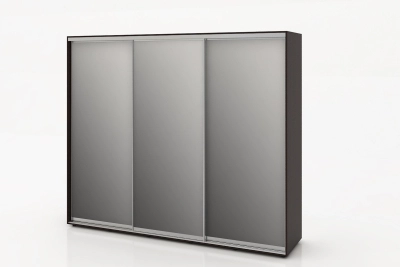 Гардероб Алфа ПВ ВЕНГЕ С ОГЛЕДАЛА Дължина 260 - В220/Д45 см лост-рафт-лост