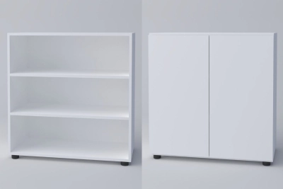 Скрин с две врати СПЕЙС 2Д - бяло