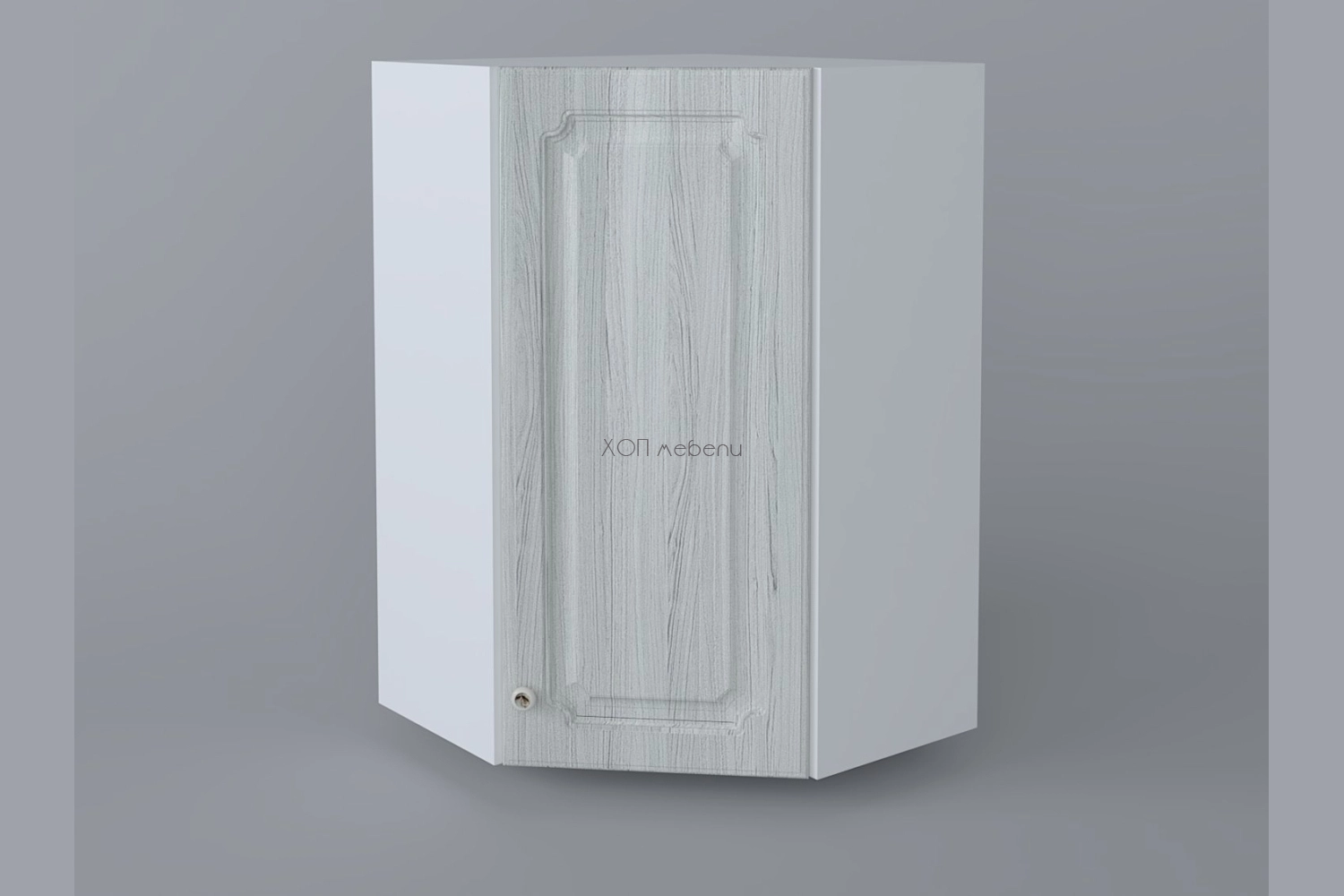 Горен ъглов шкаф Валенсия NEW 60х60 - леден дъб h920 ID 21407 - hop-mebeli.com - 1 Горен ъглов шкаф Валенсия NEW 60х60 - леден дъб h920 ID 21407 - 1