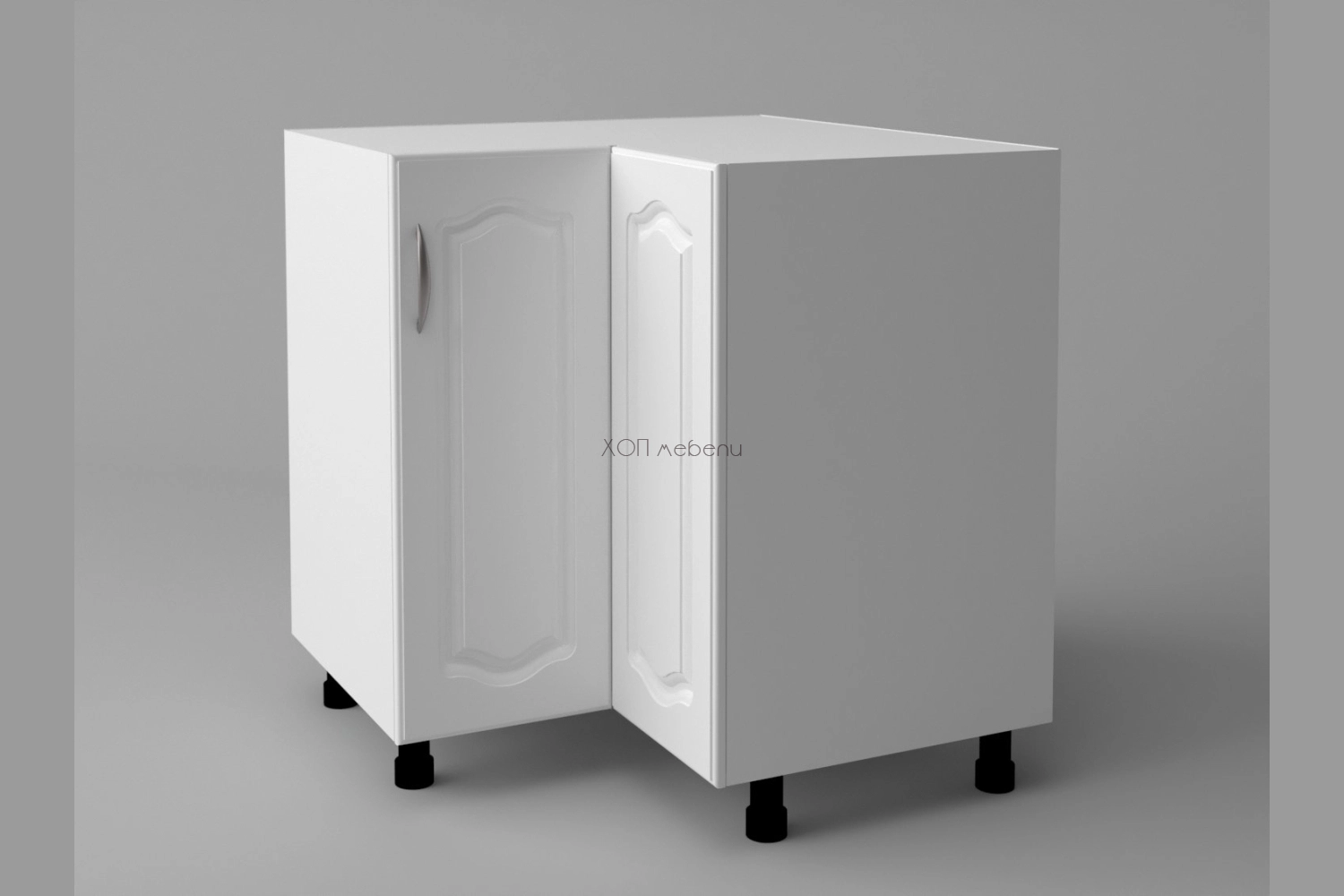 Долен ъглов шкаф 90/90 Оля NEW бяло ID 10520 - hop-mebeli.com - 1 Долен ъглов шкаф 90/90 Оля NEW бяло ID 10520 - 1