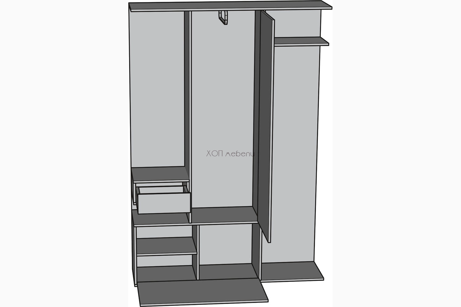 Антре ГРЕТА - артууд / антрацит ID 17300 - hop-mebeli.com - 2 Антре ГРЕТА - артууд / антрацит ID 17300 - 2
