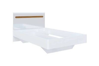 Легло Бианко NEW 120 - бял гланц/апалачи - hop-mebeli.com Легло Бианко NEW 120 - бял гланц/апалачи