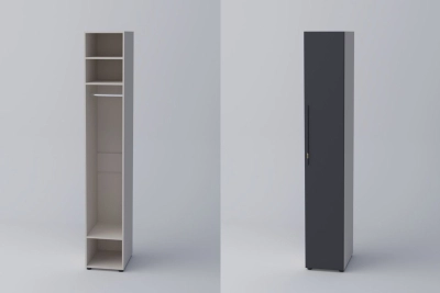 Еднокрил гардероб СПЕЙС 1 (h-240) - графит / кашмир