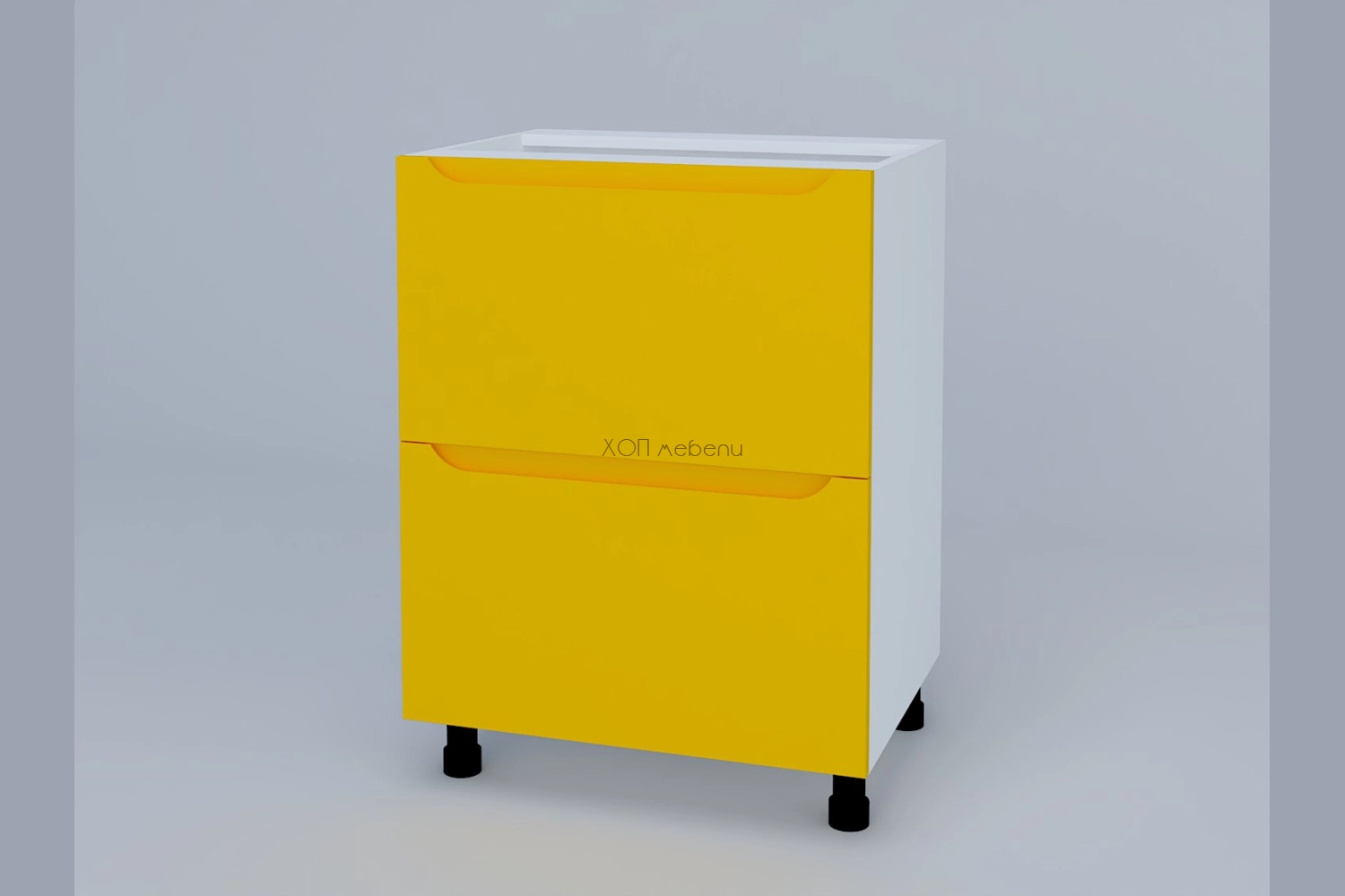 Шкаф с две чекмеджета Зарина H60Ш - жълто ID 22547 - hop-mebeli.com - 1 Шкаф с две чекмеджета Зарина H60Ш - жълто ID 22547 - 1