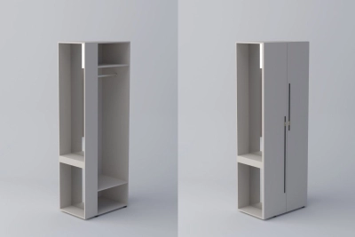 Краен ъглов шкаф СПЕЙС h220 - кашмир