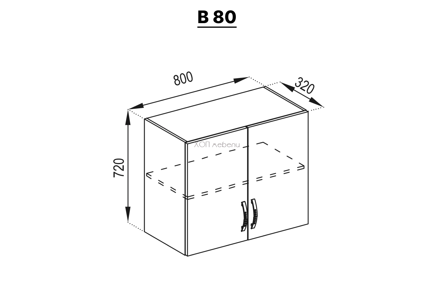 Размери на Шкаф B80 Прованс синя лагуна ID 12619 - hop-mebeli.com Размери на Шкаф B80 Прованс синя лагуна ID 12619