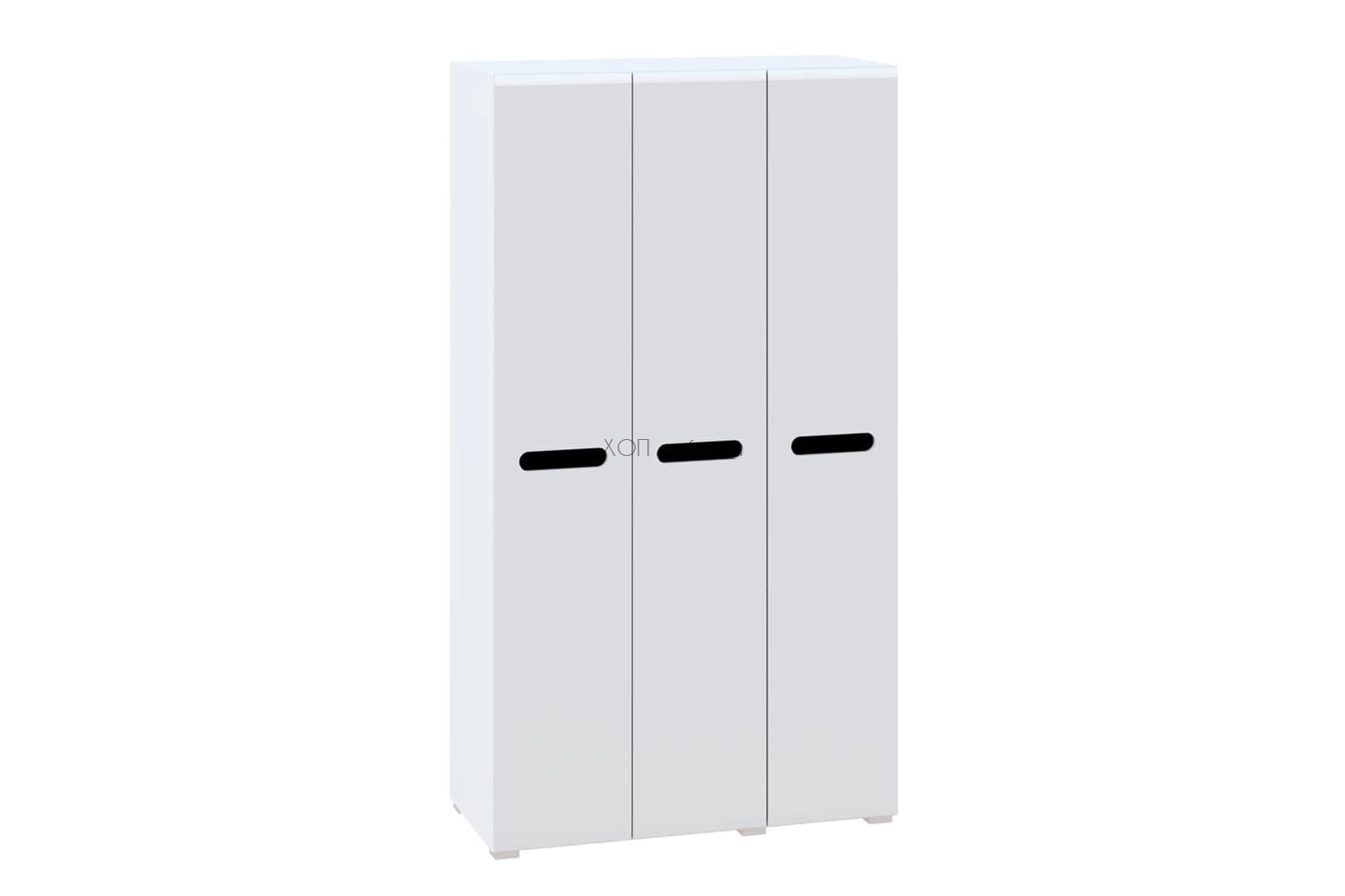 Трикрил гардероб Бианко NEW 3Д (120) - бял гланц / черно ID 24845 - hop-mebeli.com - 1 Трикрил гардероб Бианко NEW 3Д (120) - бял гланц / черно ID 24845 - 1