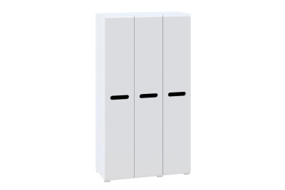 Трикрил гардероб Бианко NEW 3Д (120) - бял гланц / черно - hop-mebeli.com Трикрил гардероб Бианко NEW 3Д (120) - бял гланц / черно