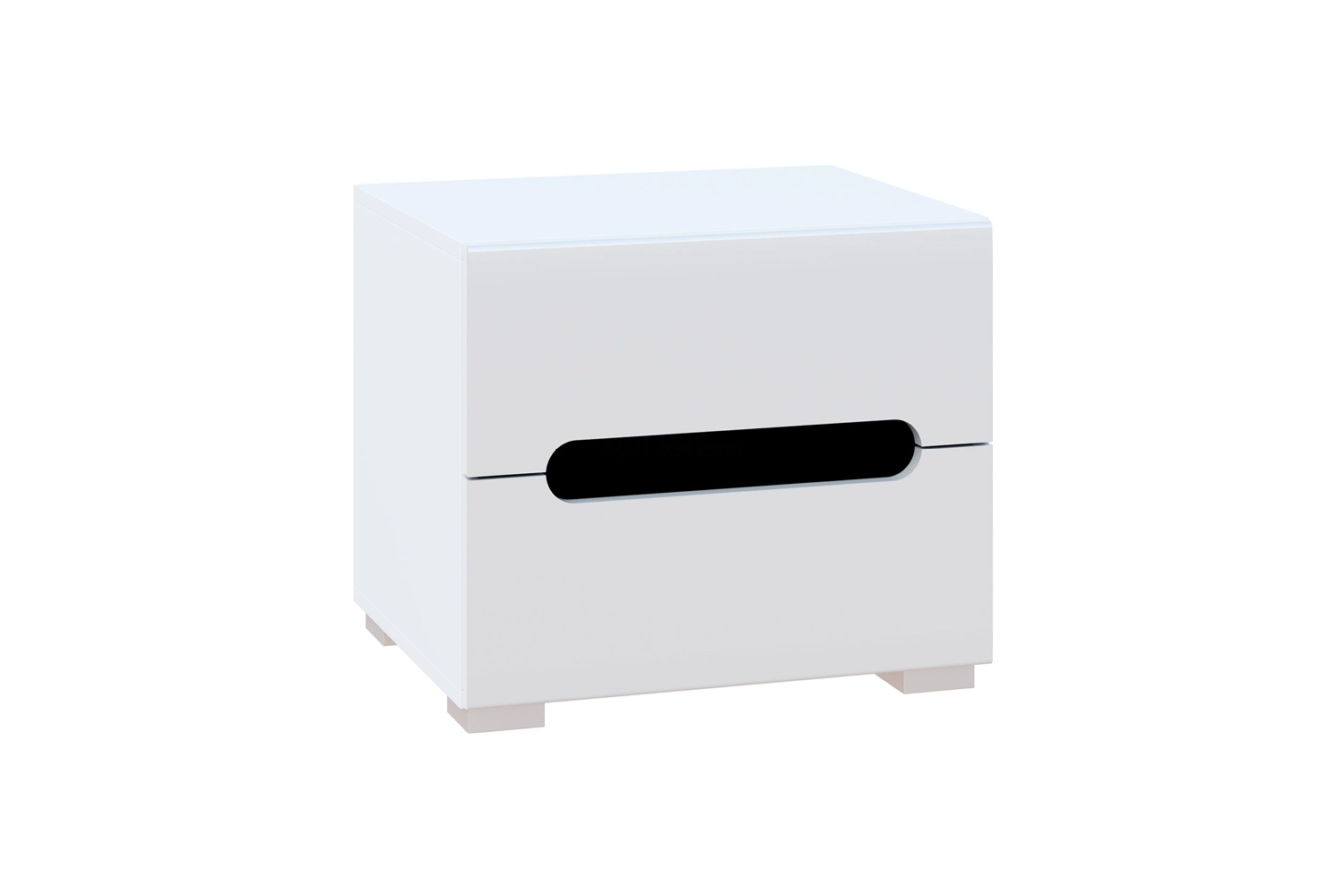 Нощно шкафче Бианко NEW - бял гланц / черно ID 24854 - hop-mebeli.com - 1 Нощно шкафче Бианко NEW - бял гланц / черно ID 24854 - 1