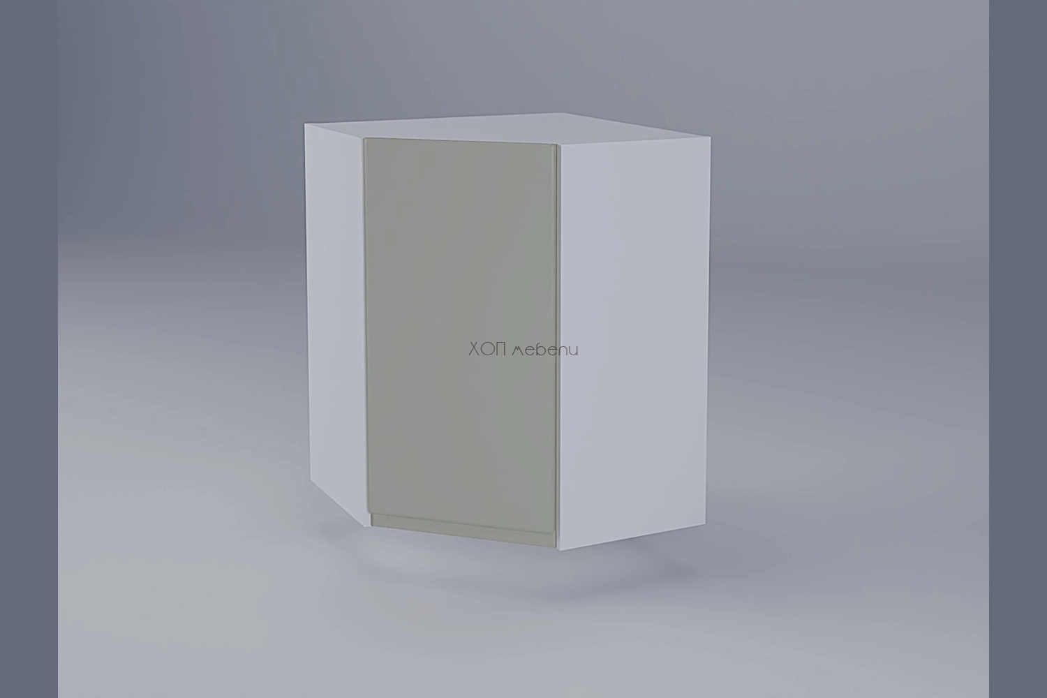 Горен ъглов шкаф Влада 60х60 айвори ID 17102 - hop-mebeli.com - 1 Горен ъглов шкаф Влада 60х60 айвори ID 17102 - 1