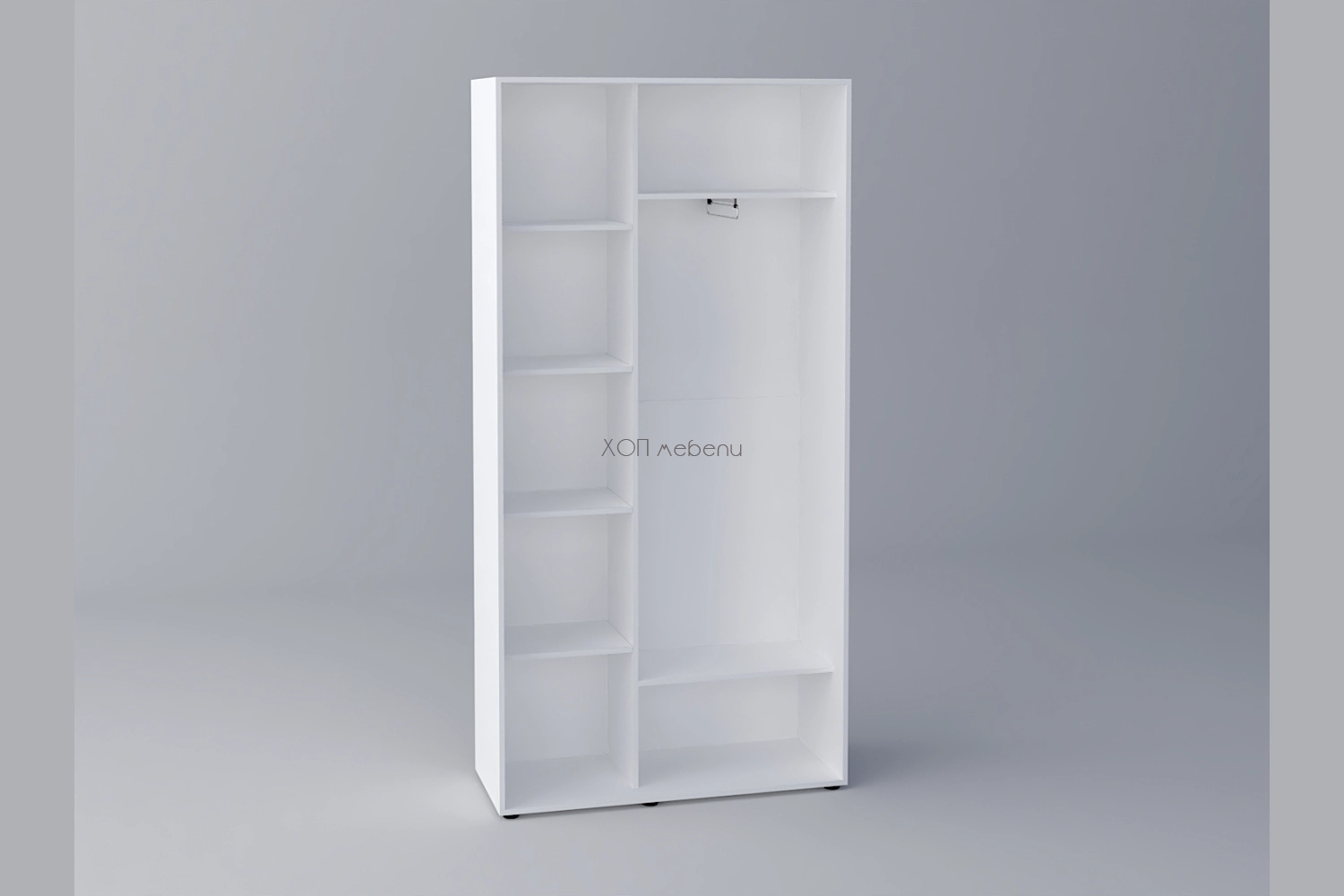 Модул за дрешник Алфа БЯЛО Дължина 100 - В220/Д45 см ID 24086 - hop-mebeli.com - 1 Модул за дрешник Алфа БЯЛО Дължина 100 - В220/Д45 см ID 24086 - 1