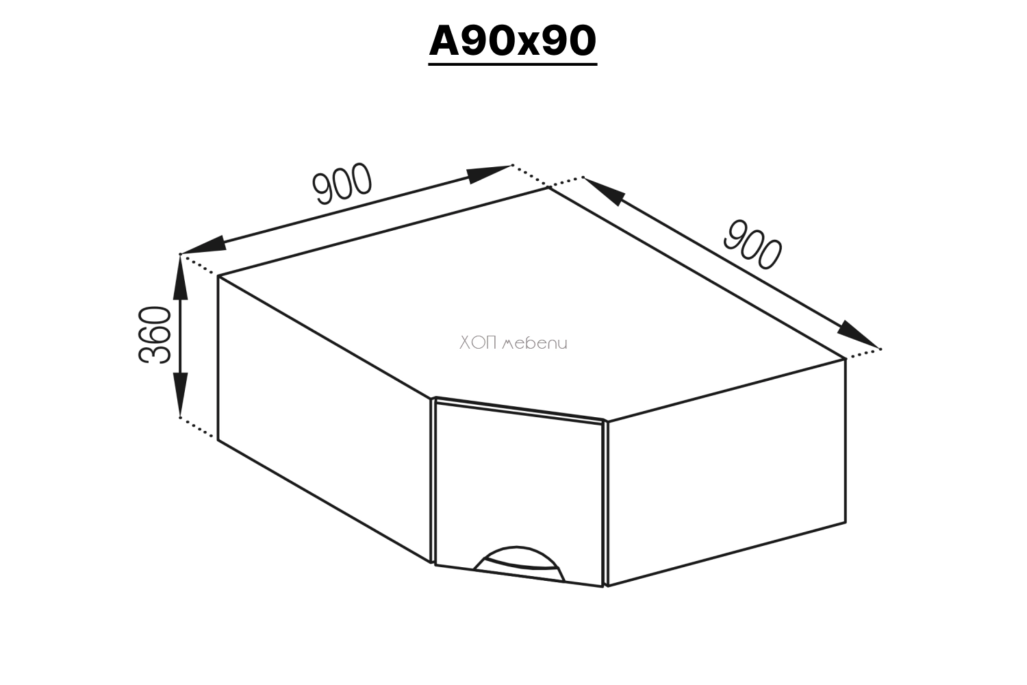Шкаф надстройка А90х90 Адел лукс NEW сонома ID 10857 - hop-mebeli.com - 2 Шкаф надстройка А90х90 Адел лукс NEW сонома ID 10857 - 2