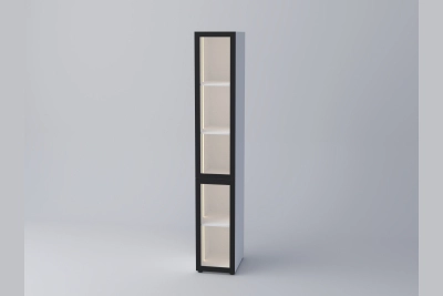 Модул с витрина СПЕЙС (h-240) - бял