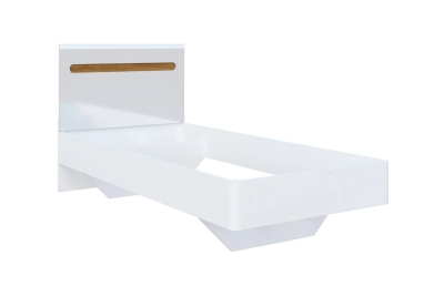 Единично легло Бианко NEW 90 - бял гланц/апалачи - hop-mebeli.com Единично легло Бианко NEW 90 - бял гланц/апалачи