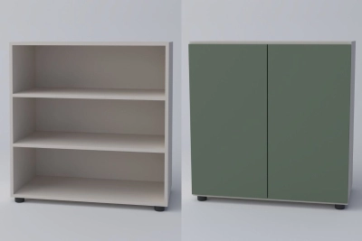 Скрин с две врати СПЕЙС 2Д - зелено / кашмир