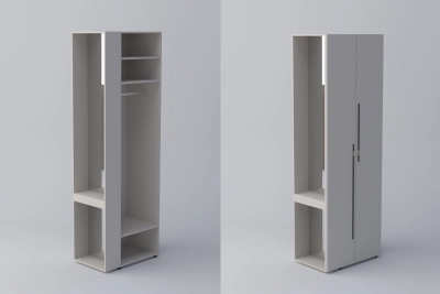 Краен ъглов шкаф СПЕЙС h240 - кашмир