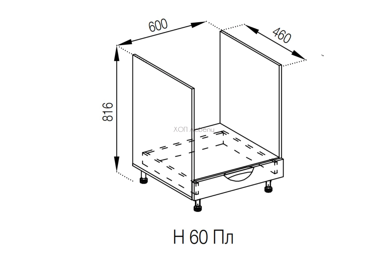 Шкаф за печка H60ПЛ Адел лукс NEW бял гланц ID 13987 - hop-mebeli.com - 2 Шкаф за печка H60ПЛ Адел лукс NEW бял гланц ID 13987 - 2
