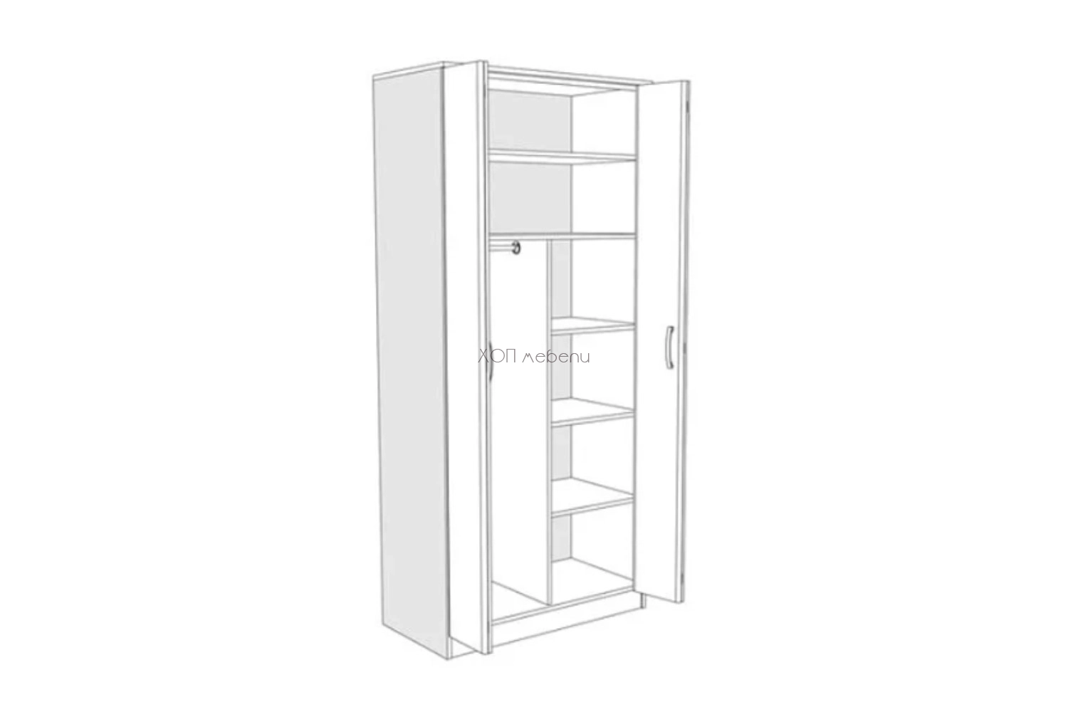 Гардероб Фортуна F2 POL - сонома ID 964 - hop-mebeli.com - 3 Гардероб Фортуна F2 POL - сонома ID 964 - 3