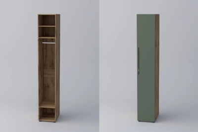 Еднокрил гардероб СПЕЙС 1 (h-240) - зелено / апалачи