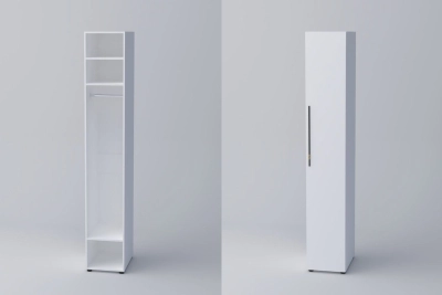 Еднокрил гардероб СПЕЙС 1 (h-240) - бяло