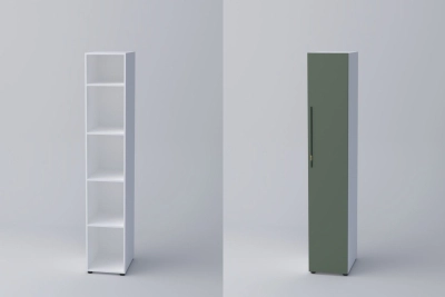 Еднокрил гардероб СПЕЙС 3 (h-220) - зелено / бяло