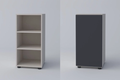 Комод 1Д СПЕЙС - графит / кашмир