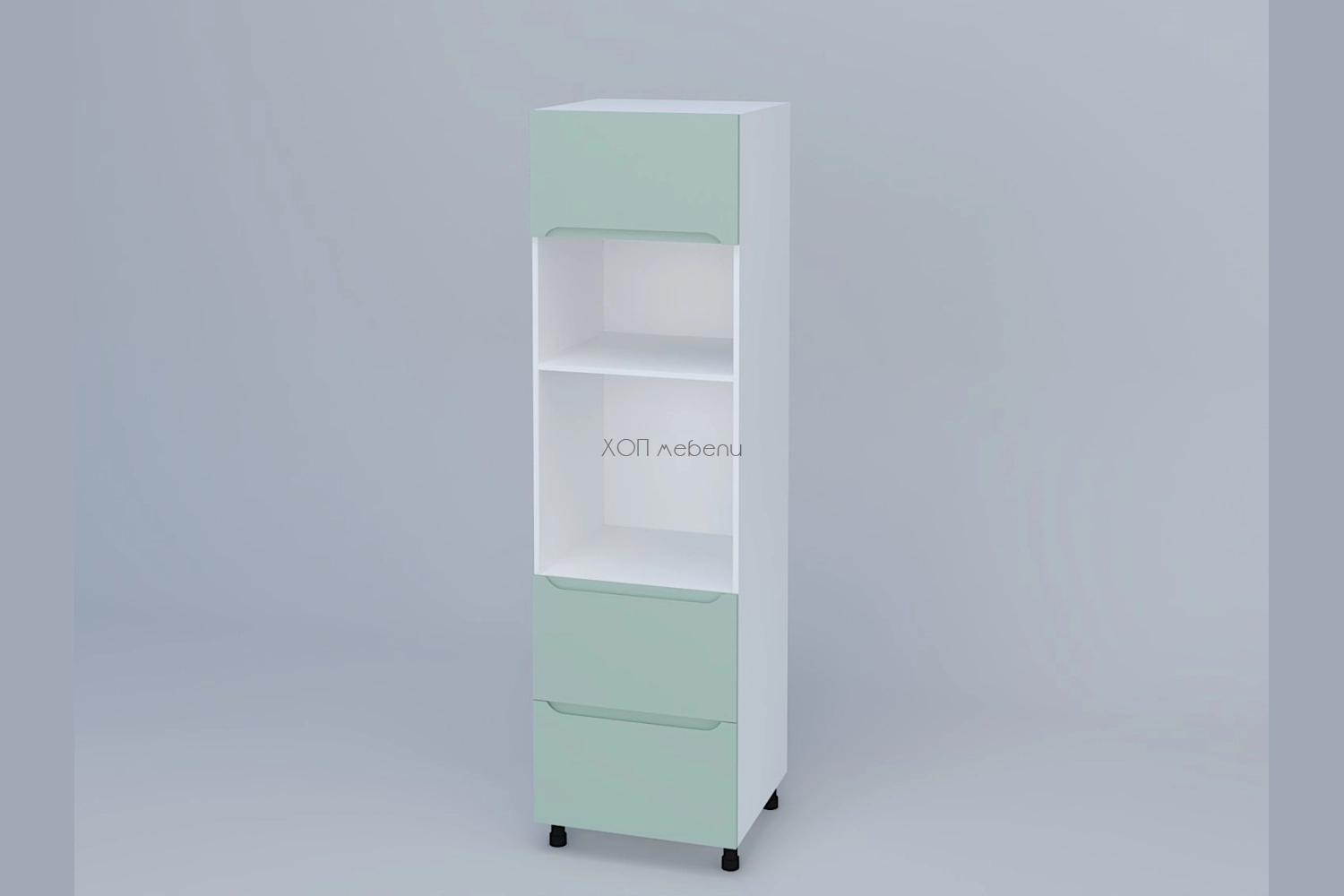 Колонен шкаф за печка и микровълнова Зарина - светла мента h213 ID 22355 - hop-mebeli.com - 1 Колонен шкаф за печка и микровълнова Зарина - светла мента h213 ID 22355 - 1