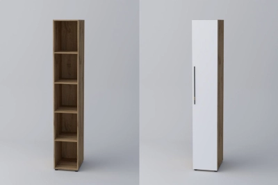 Еднокрил гардероб СПЕЙС 3 (h-240) - бяло / апалачи