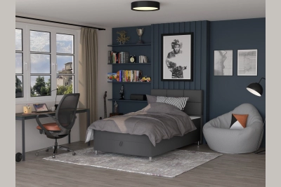 Тапицирано легло Нико 120 сиво