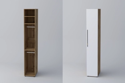 Еднокрил гардероб СПЕЙС 2 (h-240) - бяло / апалачи