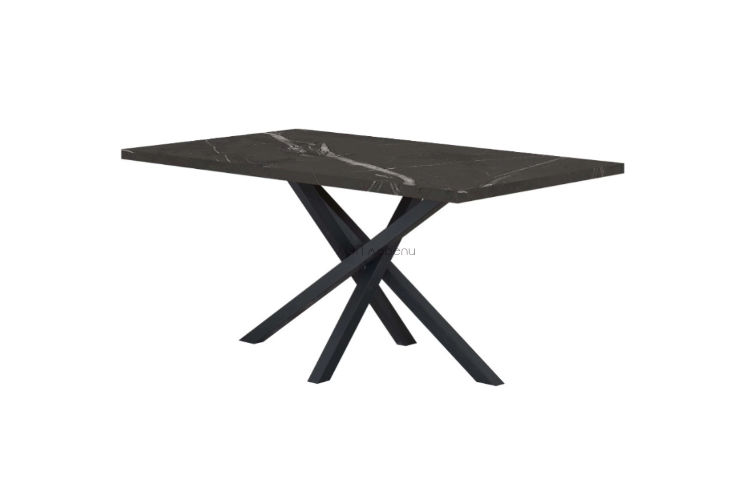Трапезна маса Пабло Х 160/90 - черен мрамор ID 19549 - hop-mebeli.com - 2 Трапезна маса Пабло Х 160/90 - черен мрамор ID 19549 - 2