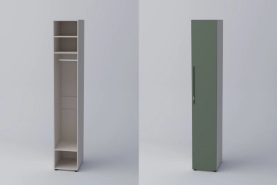 Еднокрил гардероб СПЕЙС 1 (h-240) - зелено / кашмир