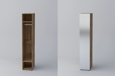 Еднокрил гардероб СПЕЙС 1 (h-220) - огледало / апалачи