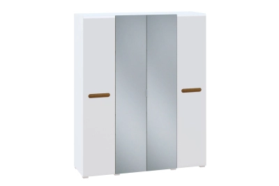 Голям гардероб Бианко NEW 4ДЗ 1,8 - бял гланц/апалачи - hop-mebeli.com Голям гардероб Бианко NEW 4ДЗ 1,8 - бял гланц/апалачи