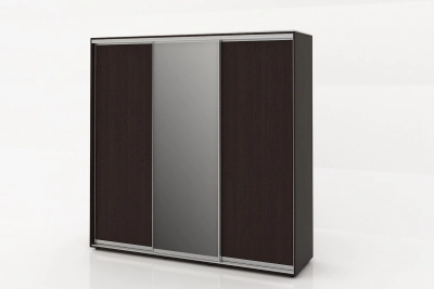 Гардероб Алфа ПВ ВЕНГЕ С 1 ОГЛЕДАЛО Дължина 210 - В220/Д45 см рафт-лост-рафт