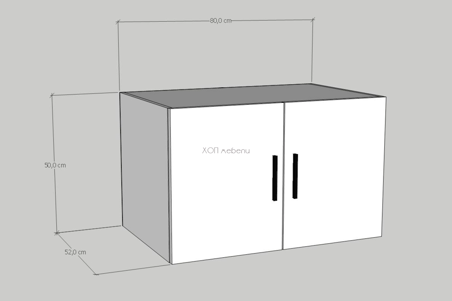 Надстройка две крила 2Д - сонома ID 6557 - hop-mebeli.com - 4 Надстройка две крила 2Д - сонома ID 6557 - 4