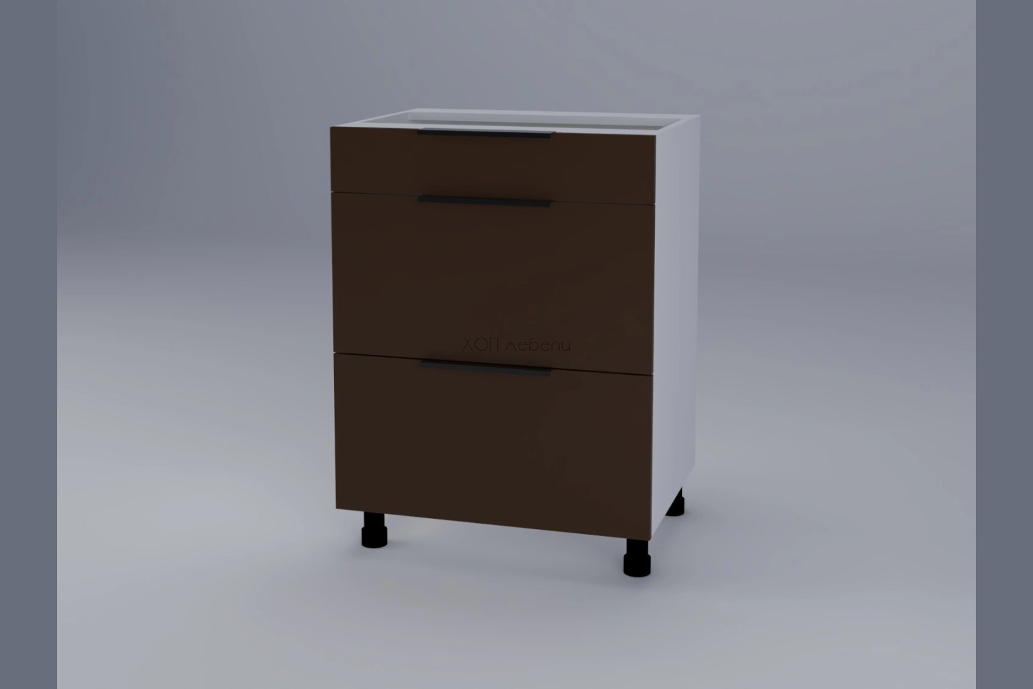 Шкаф с три чекмеджета Милана H60 3Ш(1+2) шоколад ID 17907 - hop-mebeli.com - 1 Шкаф с три чекмеджета Милана H60 3Ш(1+2) шоколад ID 17907 - 1