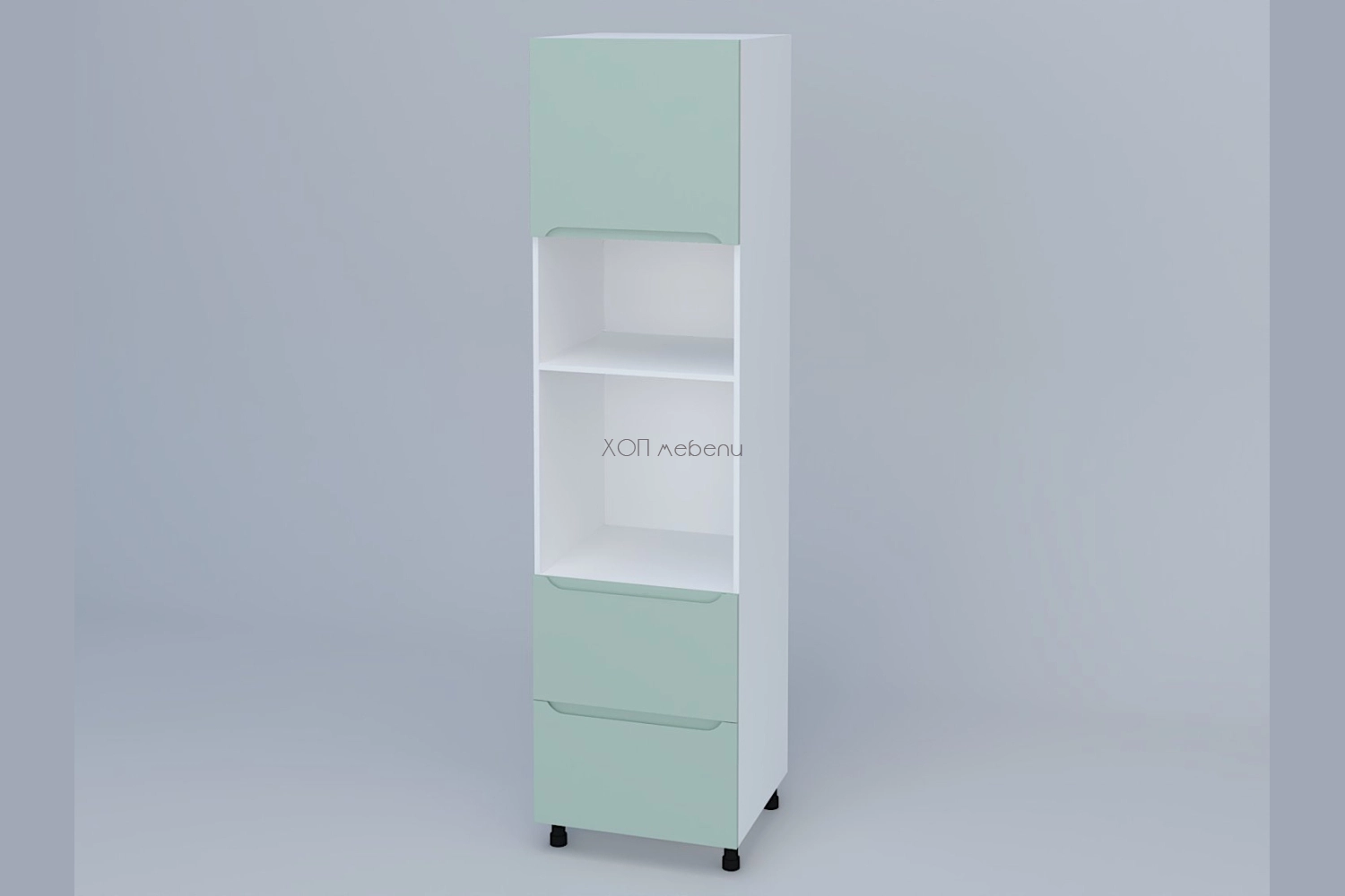 Колонен шкаф за печка и микровълнова Зарина - светла мента h233 ID 22356 - hop-mebeli.com - 1 Колонен шкаф за печка и микровълнова Зарина - светла мента h233 ID 22356 - 1