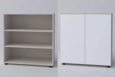 Скрин с две врати СПЕЙС 2Д - бяло / кашмир