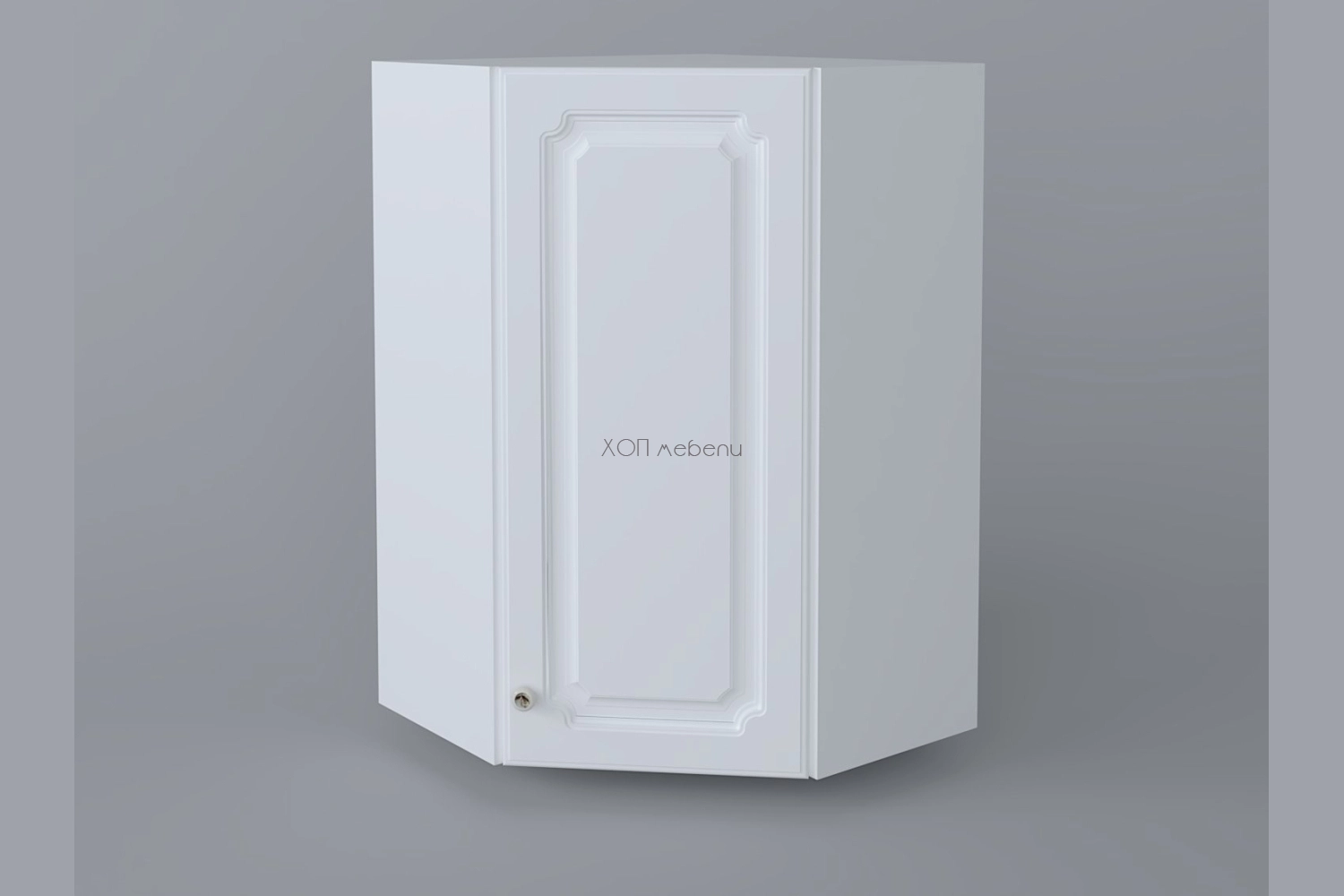 Горен ъглов шкаф Валенсия NEW 60х60 - бяло h920 ID 21600 - hop-mebeli.com - 1 Горен ъглов шкаф Валенсия NEW 60х60 - бяло h920 ID 21600 - 1