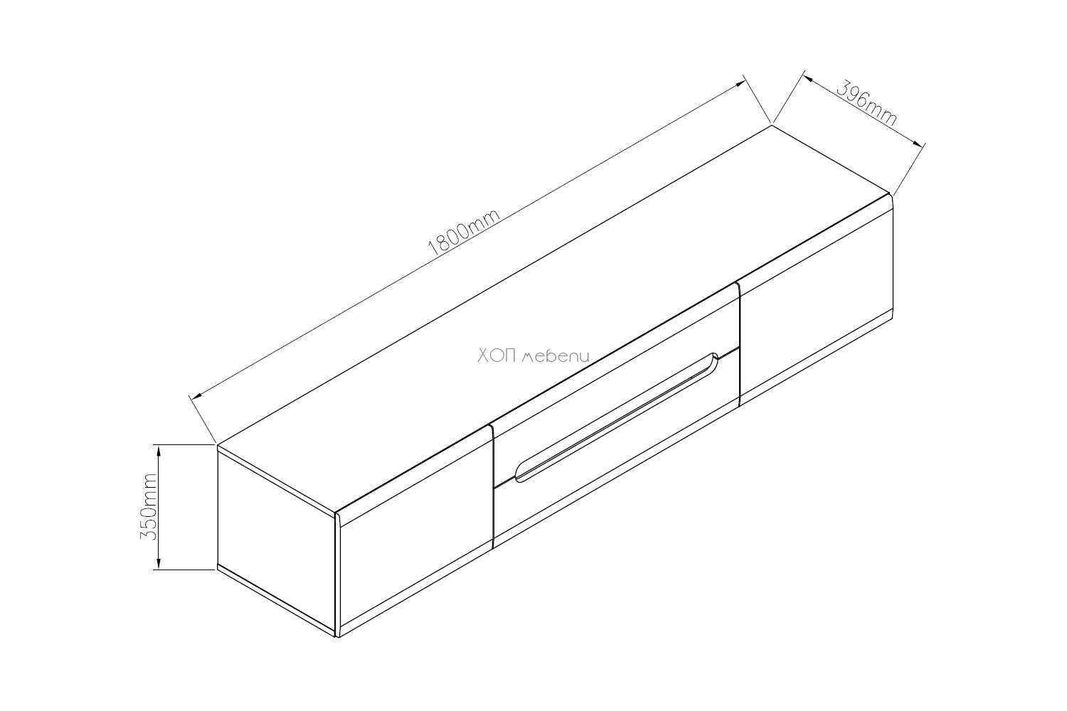 Висящ шкаф за телевизор 1,8 м Бианко NEW - бял гланц / черно ID 24841 - hop-mebeli.com - 3 Висящ шкаф за телевизор 1,8 м Бианко NEW - бял гланц / черно ID 24841 - 3