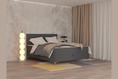 Тапицирано легло Ария сиво