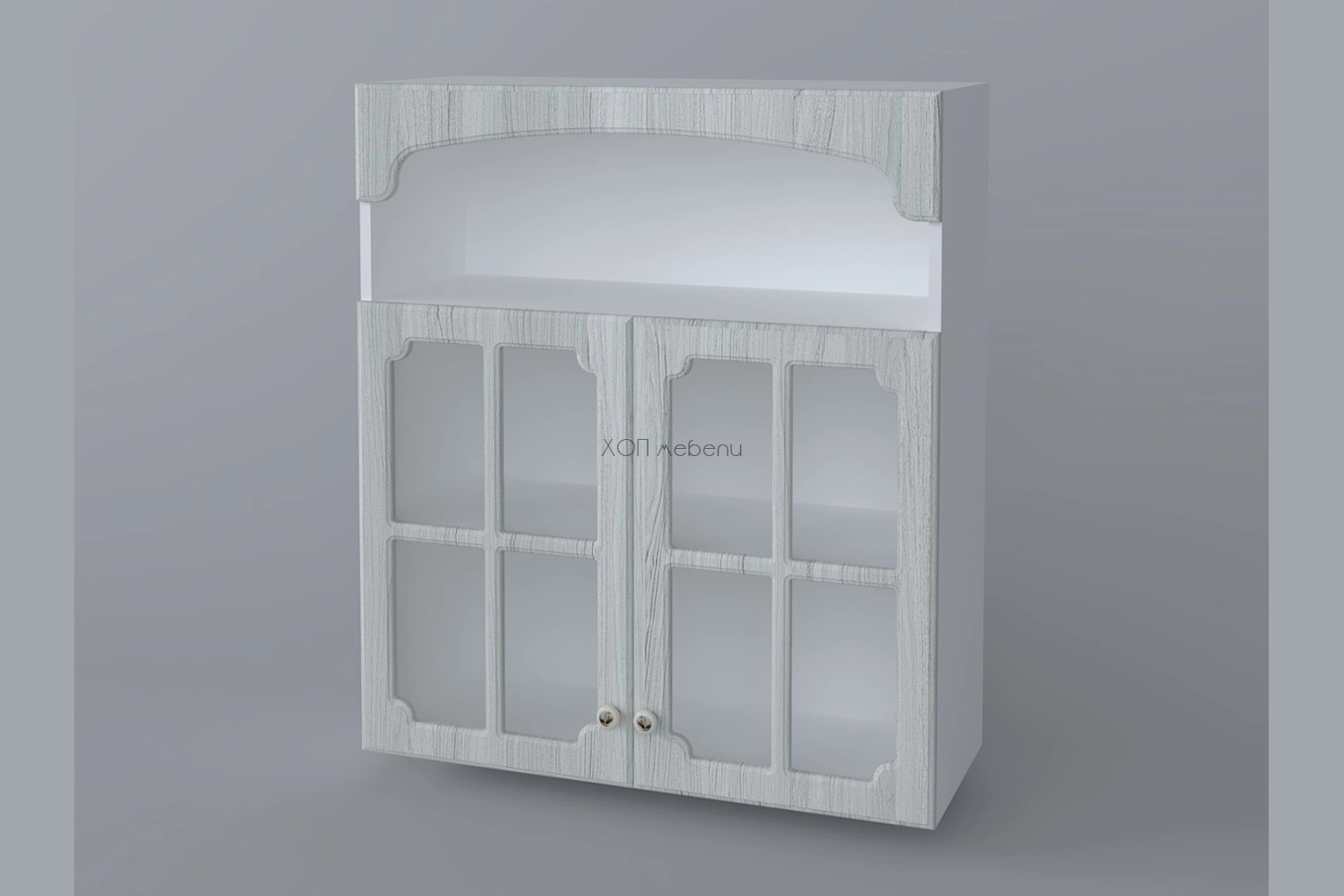 Горен шкаф Валенсия NEW В80СК - леден дъб h920 ID 21403 - hop-mebeli.com - 1 Горен шкаф Валенсия NEW В80СК - леден дъб h920 ID 21403 - 1