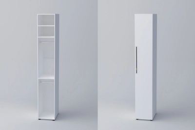 Еднокрил гардероб СПЕЙС 2 (h-240) - бяло