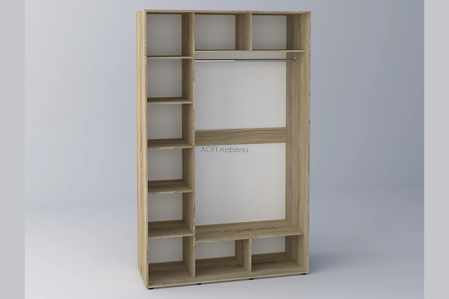 Модул за дрешник Алфа СОНОМА - Дължина 140 - В240/Д60 см ID 24213 - hop-mebeli.com - 1 Модул за дрешник Алфа СОНОМА - Дължина 140 - В240/Д60 см ID 24213 - 1