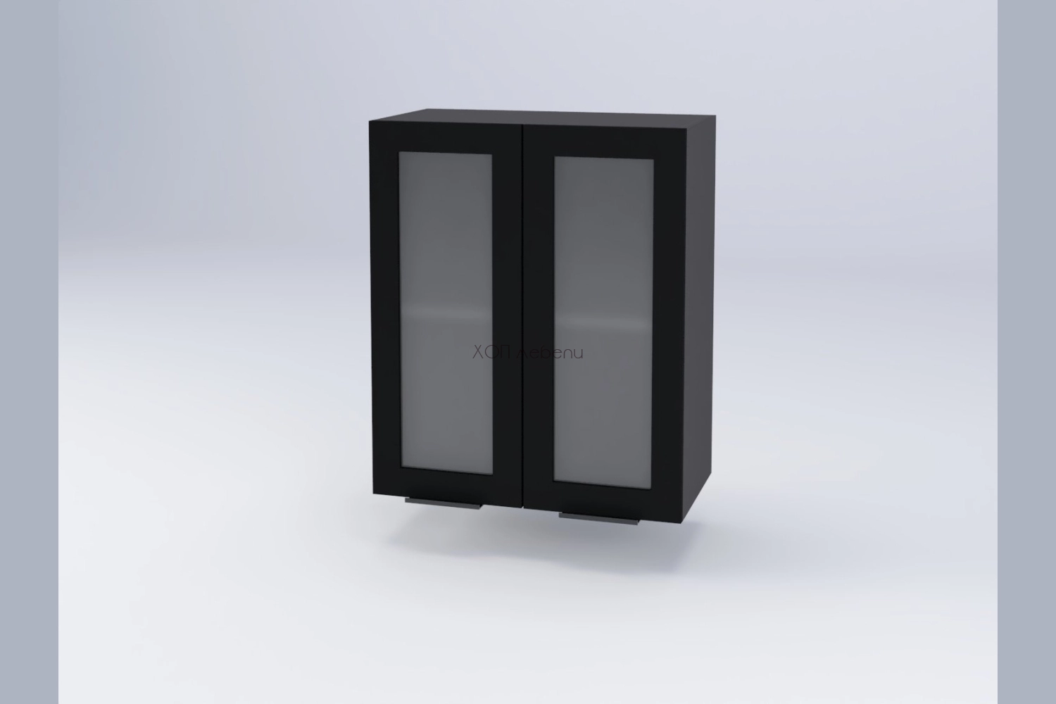 Горен шкаф Адел B60СК черен софттъч ID 19138 - hop-mebeli.com - 1 Горен шкаф Адел B60СК черен софттъч ID 19138 - 1