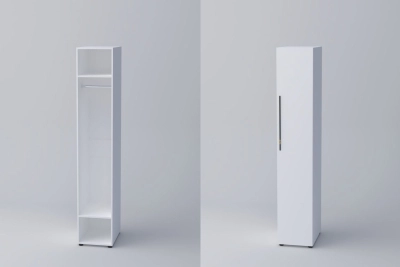 Еднокрил гардероб СПЕЙС 1 (h-220) - бяло