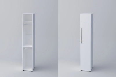 Еднокрил гардероб СПЕЙС 2 (h-220) - бяло